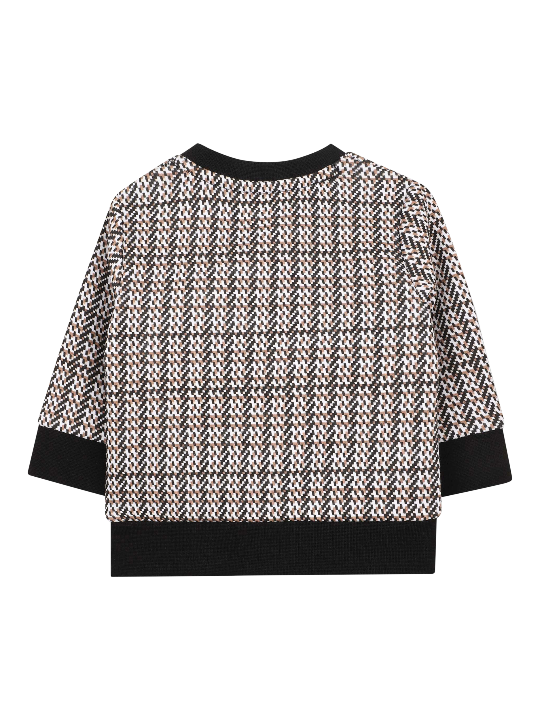 Product image 2 of 2, which shows HUGO BOSS Baby Cotton Blend Button Neck Sweatshirt, Black, 3 months