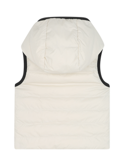 HUGO BOSS Kids' Reversible Puffer Gilet, Sand - view 2, Sand