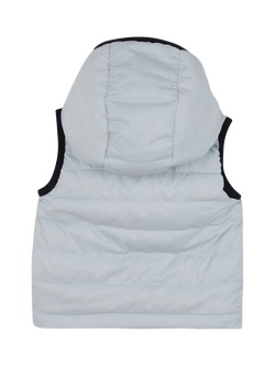 HUGO BOSS Kids' Reversible Puffer Gilet, Pale Blue - view 2, Pale Blue