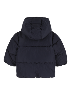 HUGO BOSS Kids' Hooded Zip Front Puffer Jacket, Navy - view 2, Navy
