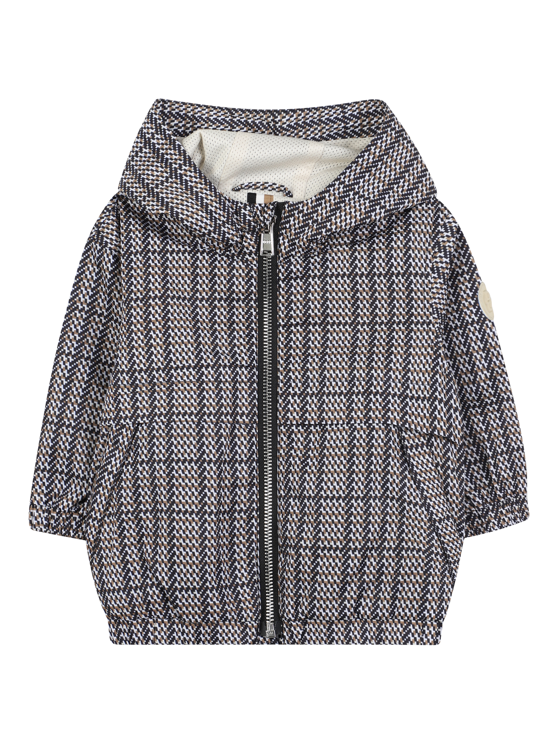 Product image 1 of 2, which shows HUGO BOSS Baby Logo Hooded Windbreaker Jacket, Black, 2 yrs