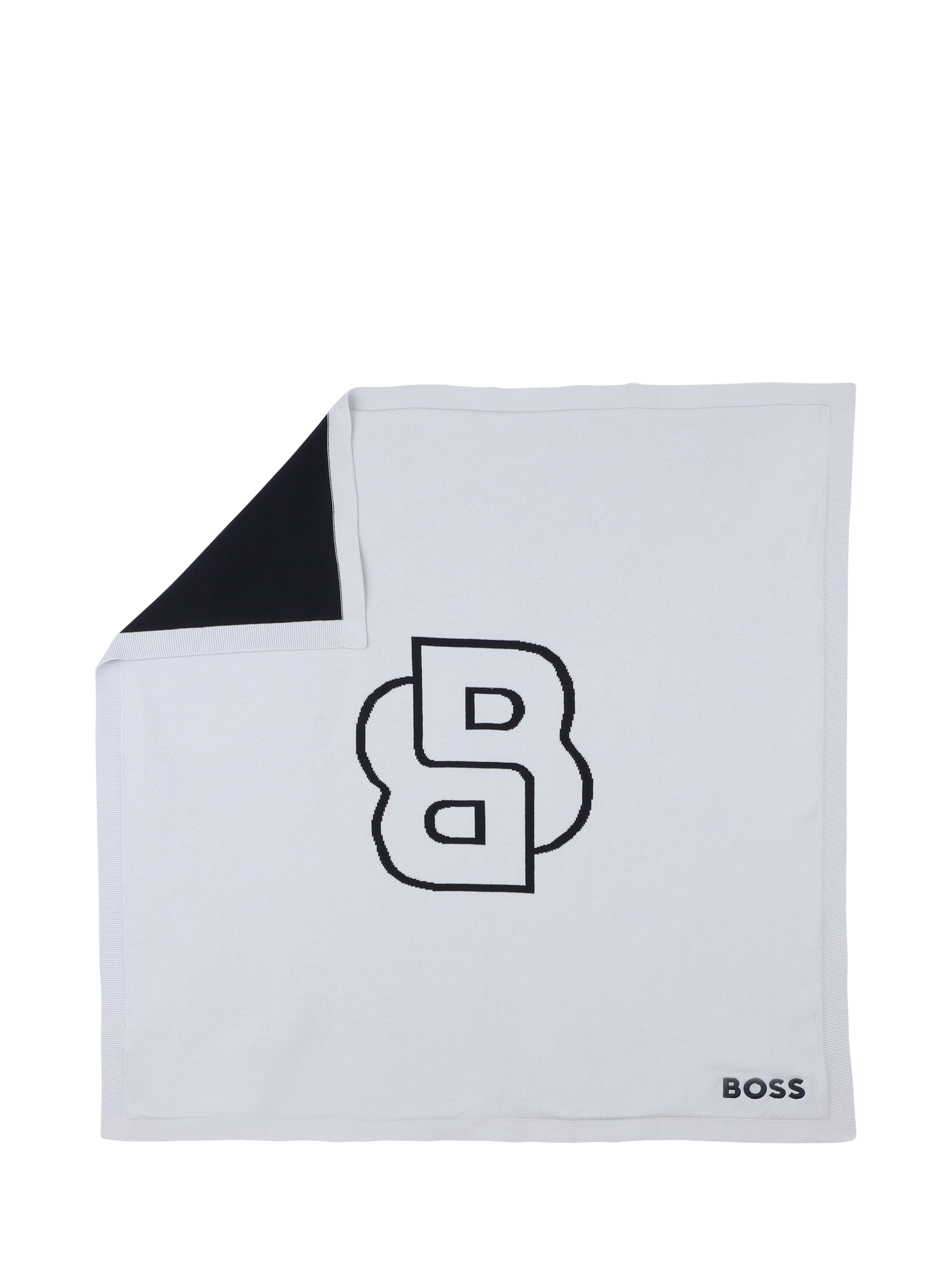 Product image 1 of 2, which shows HUGO BOSS Kids' Cotton Blanket , Pale Blue, One Size