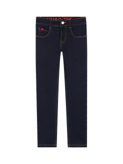 HUGO Kids' Slim Leg Jeans, Rinse Wash, Rinse Wash