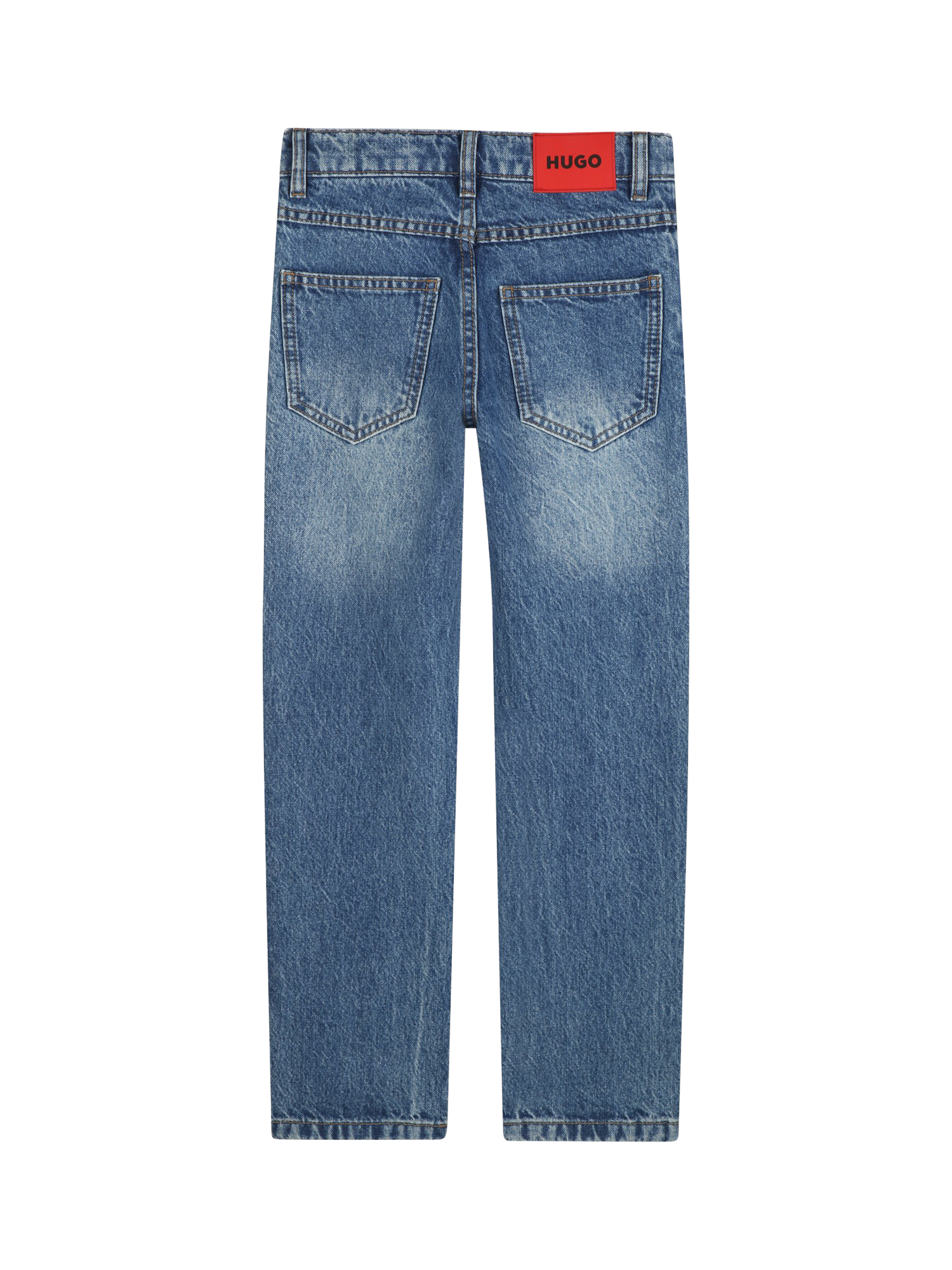 Product image 2 of 2, which shows HUGO Kids' Regular Fit Jeans, Double Stone + Brush, 4 years
