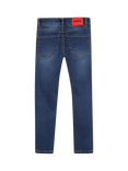 HUGO Kids' Slim Leg Jeans, Double Stone + Brush