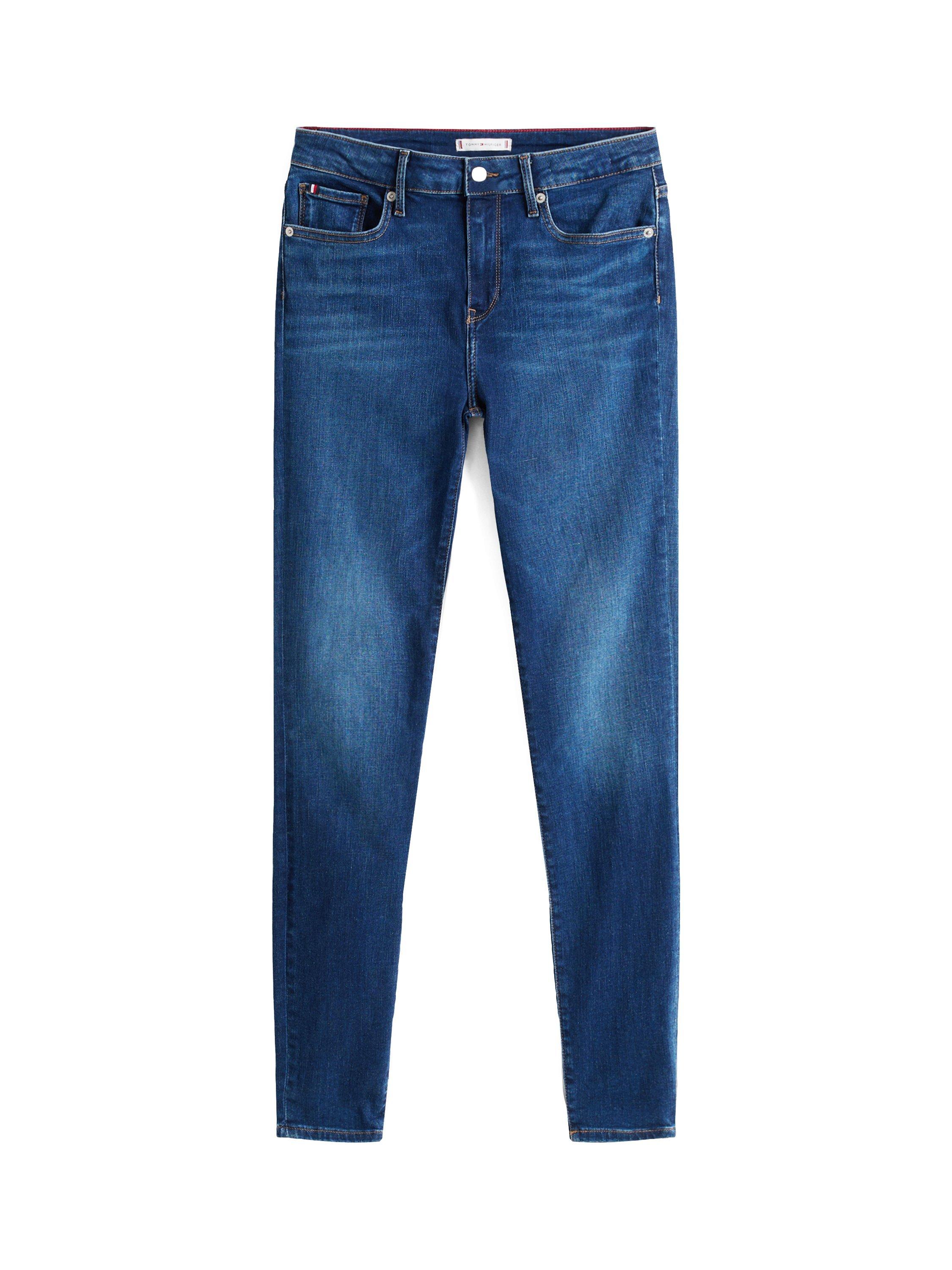 Product image 5 of 5, which shows Tommy Hilfiger Doreen Mid Rise Skinny Jeans, Mid Blue, W26/L28