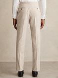 Reiss Bay Slim Fit Seersucker Suit Trousers, Natural Cream