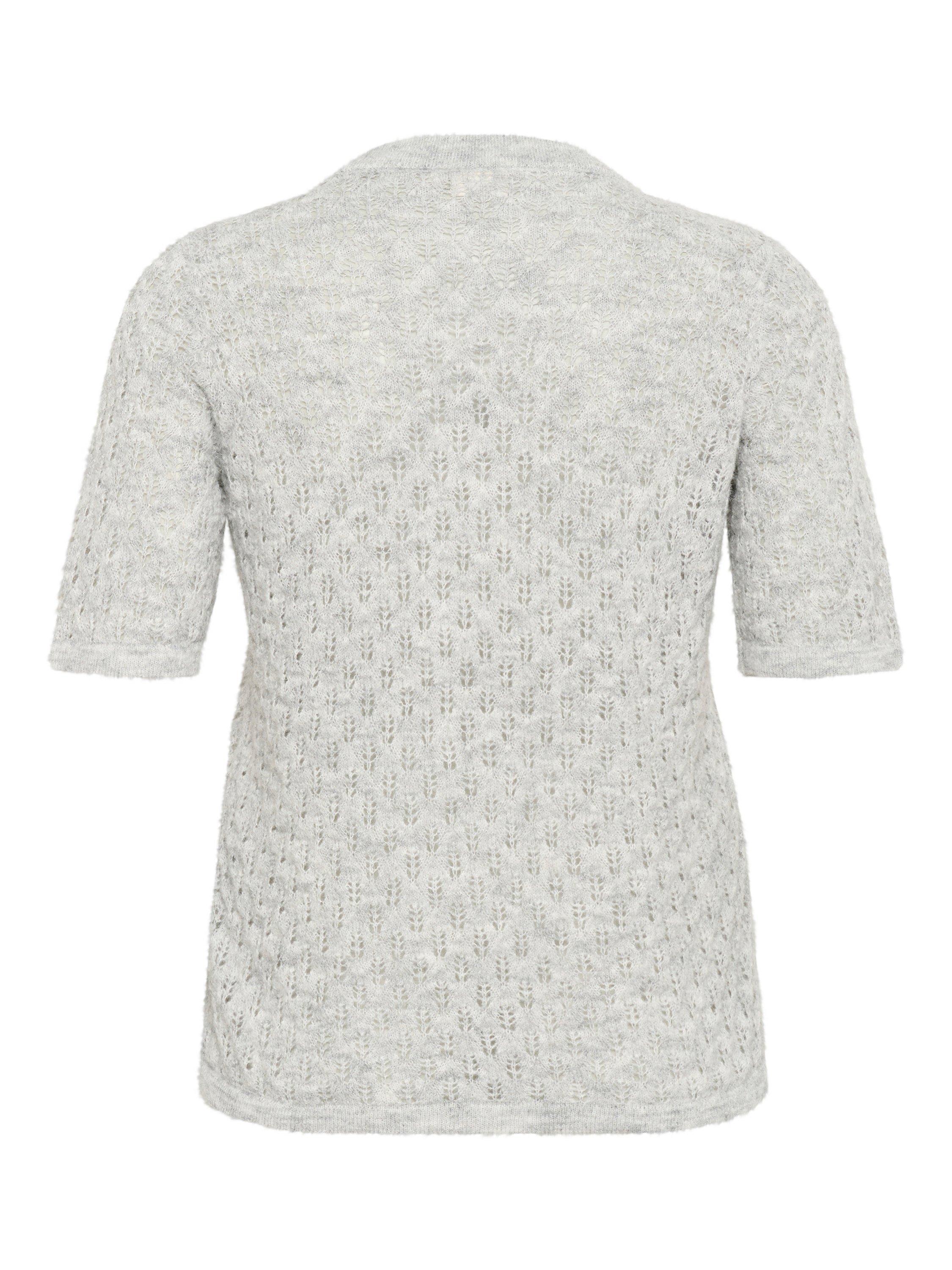 Product image 6 of 6, which shows KAFFE Curve Loura V-Neck Jumper, Mid Grey, S