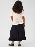KAFFE Curve Loura V-Neck Jumper, Mid Pink