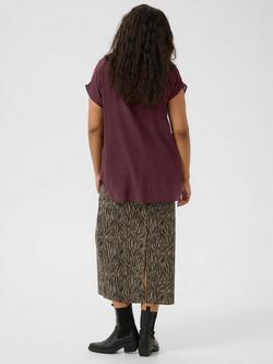 KAFFE Curve KCalia Top, Mid Red - view 2, Mid Red