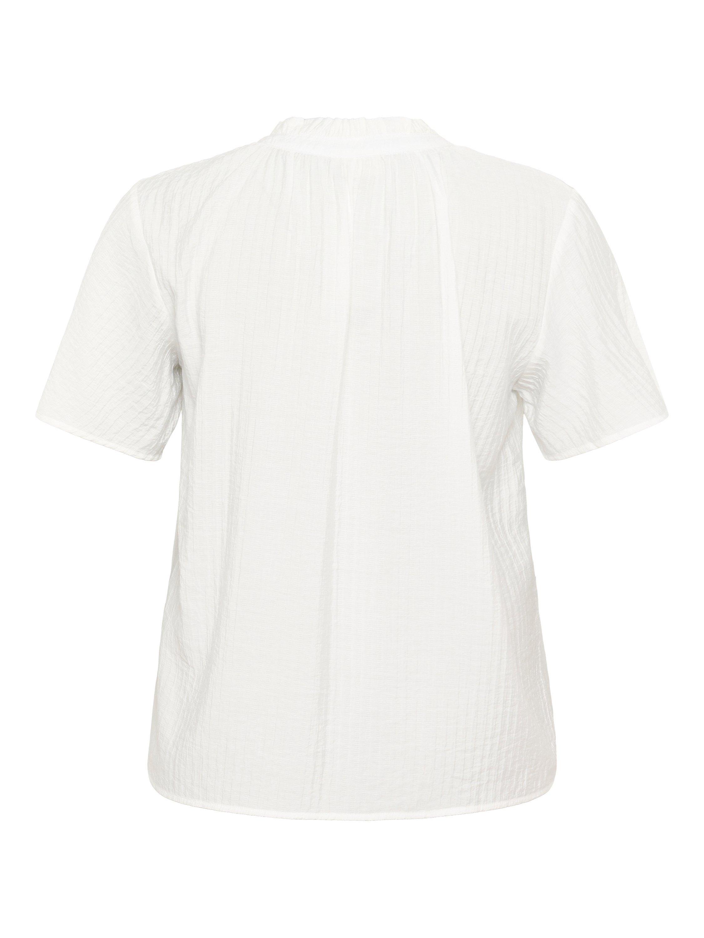 Product image 5 of 5, which shows KAFFE Curve KClisana Viscose Blend  Short Sleeve Top, White, 18
