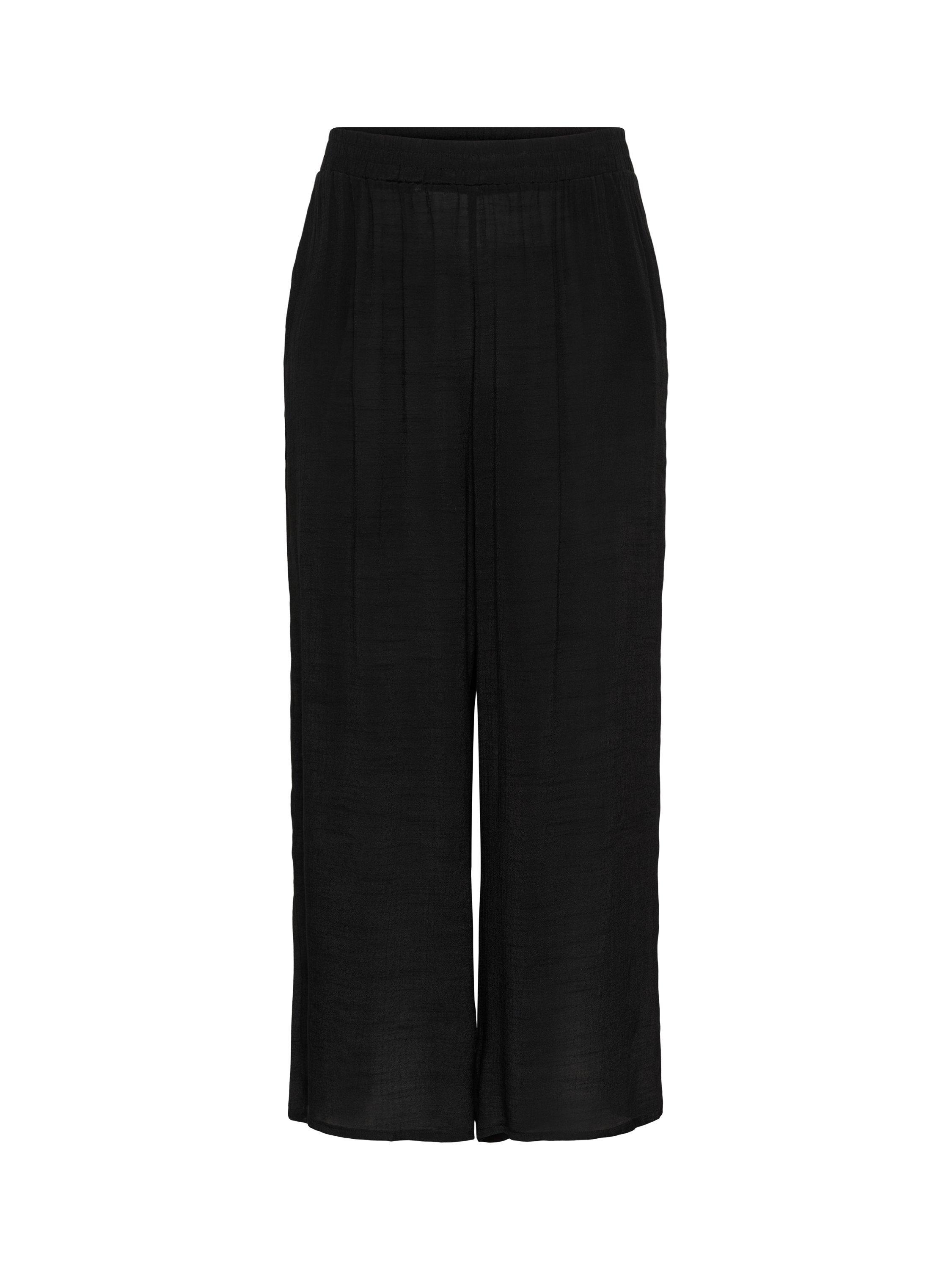 Product image 5 of 6, which shows KAFFE Curve Alia Wide Leg Trousers, Black Deep, 18