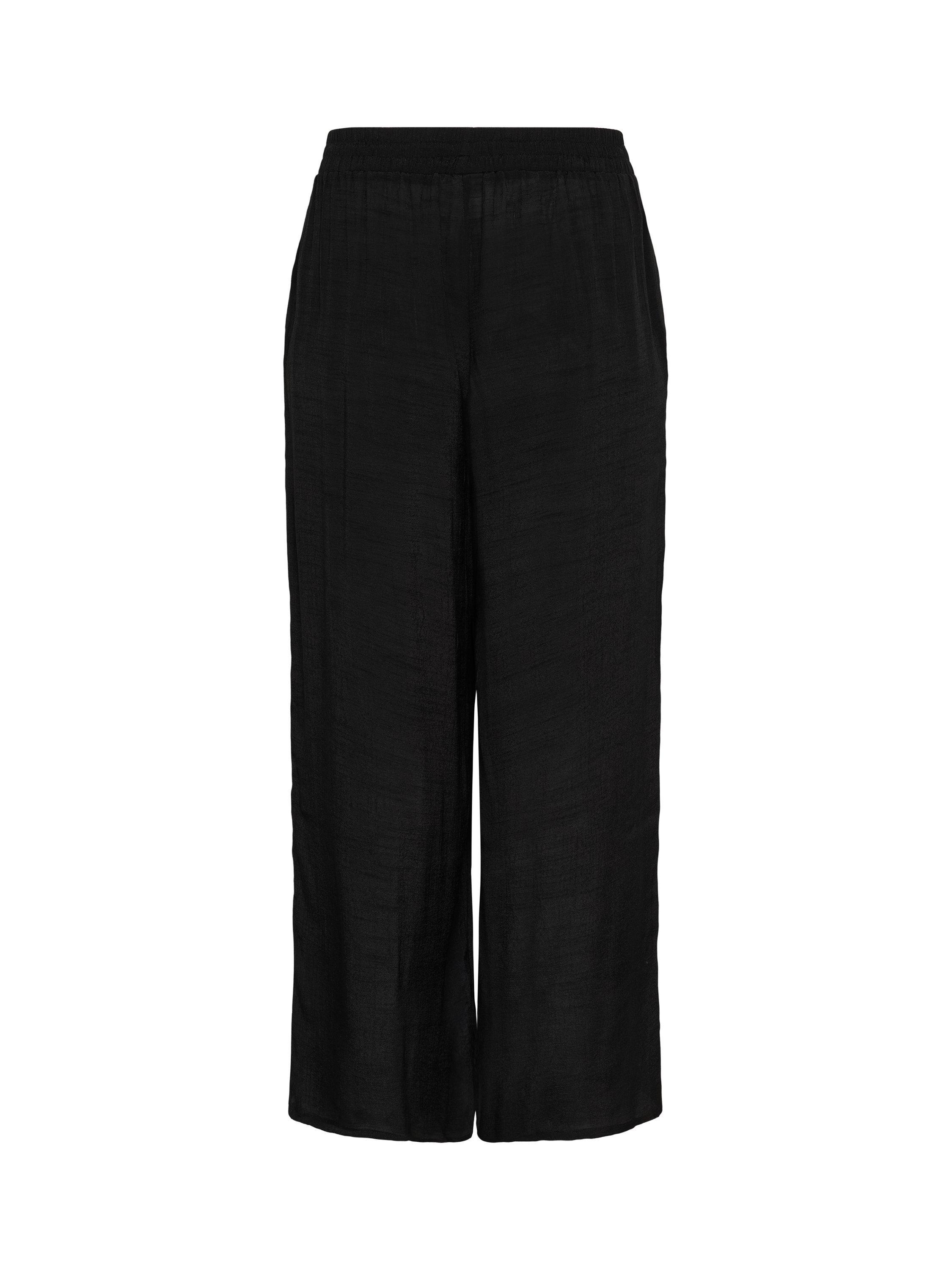 Product image 6 of 6, which shows KAFFE Curve Alia Wide Leg Trousers, Black Deep, 18