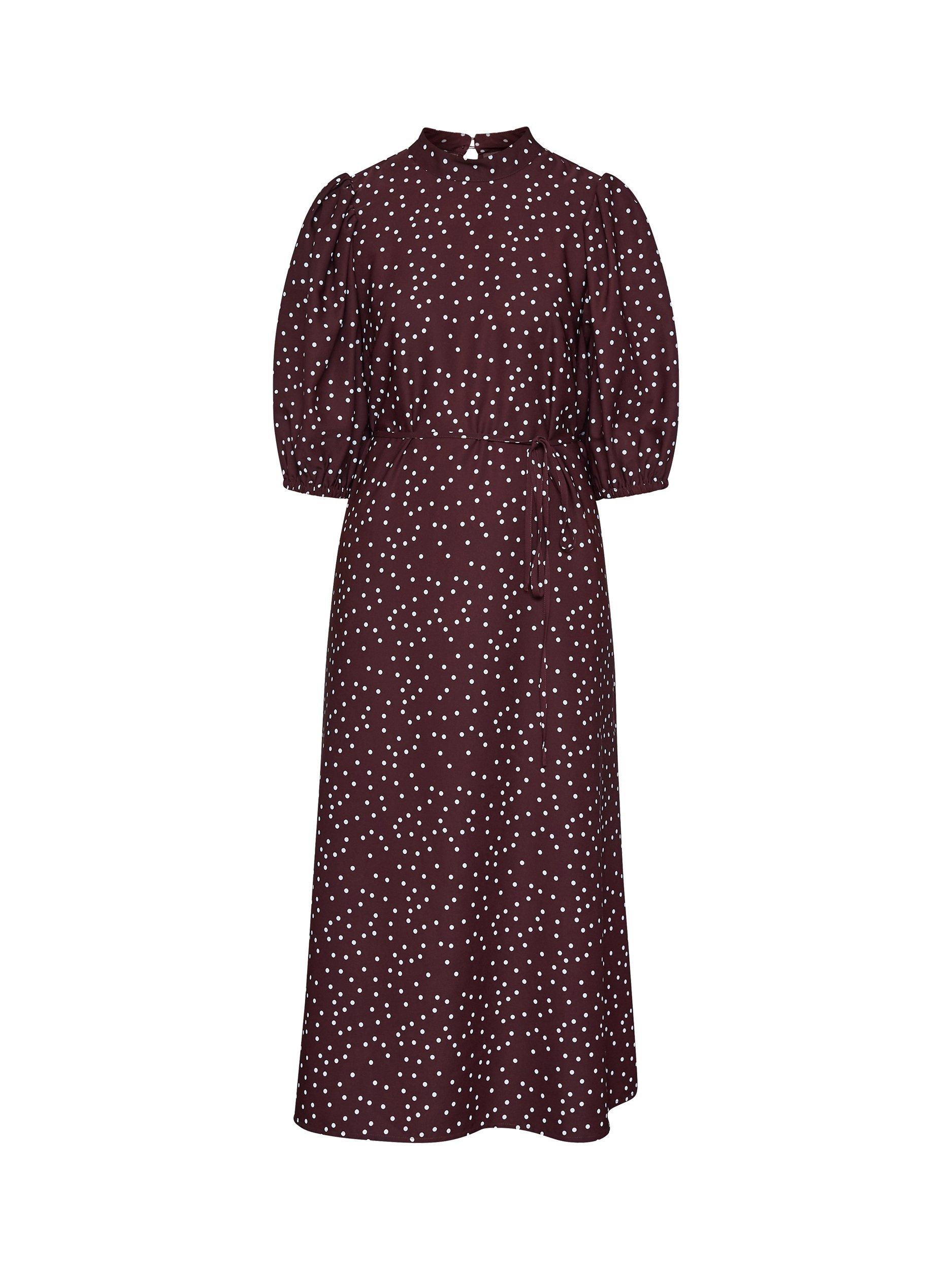Product image 3 of 5, which shows Sisters Point Ventia Polka Dot Midi Dress, Red/Multi, L