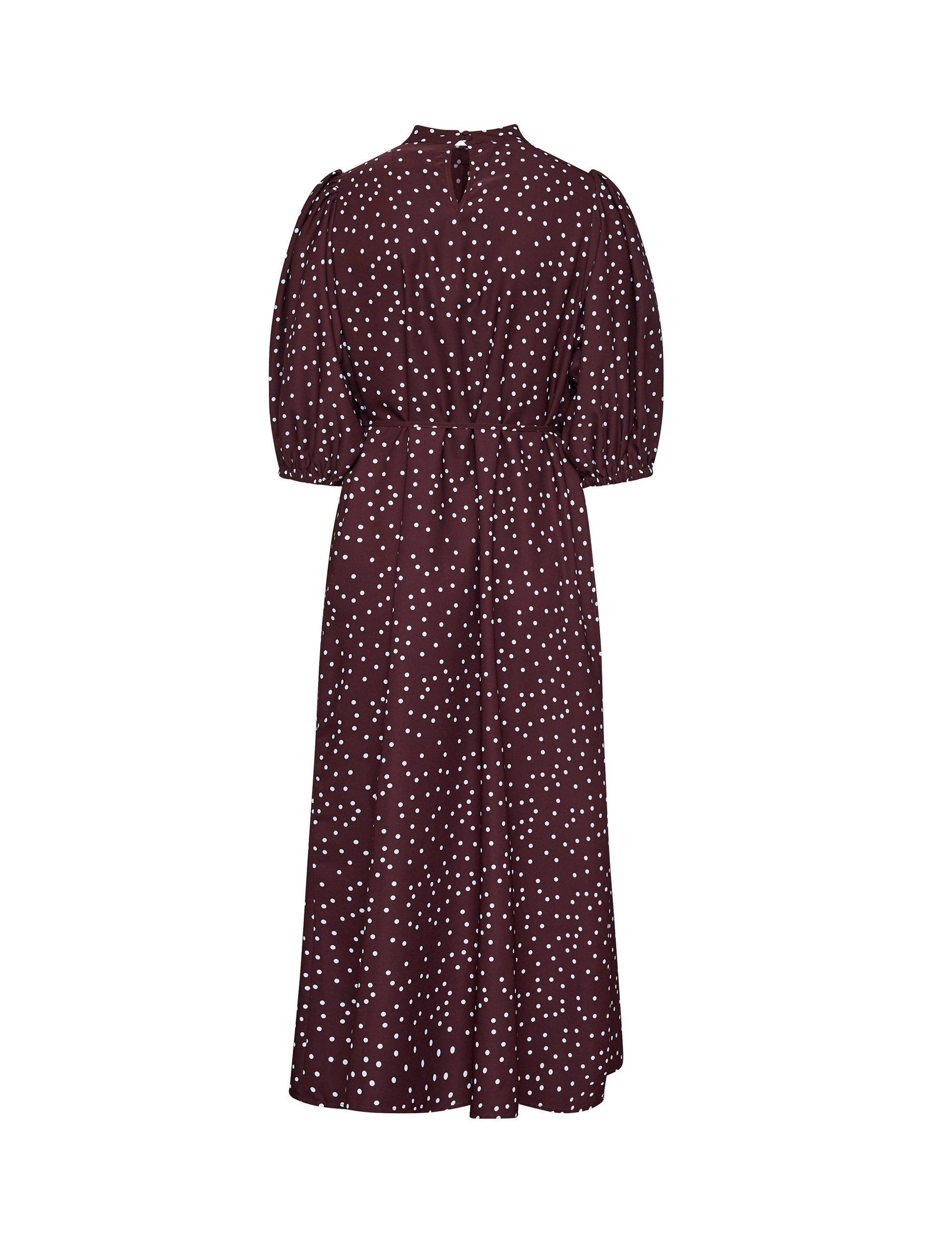 Product image 4 of 5, which shows Sisters Point Ventia Polka Dot Midi Dress, Red/Multi, L