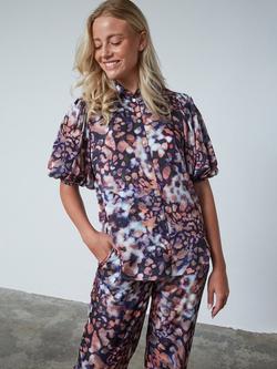 Sisters Point Ella Abstract Animal Print Shirt, Multi, Multi