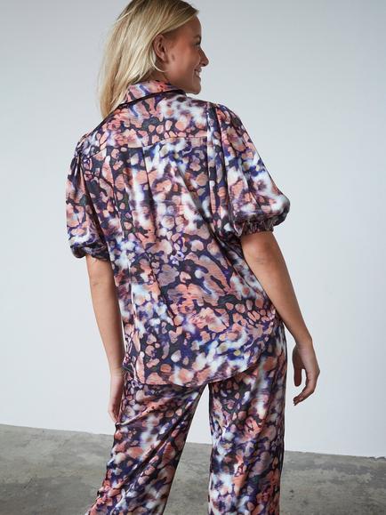 Sisters Point Ella Abstract Animal Print Shirt, Multi - view 2, Multi