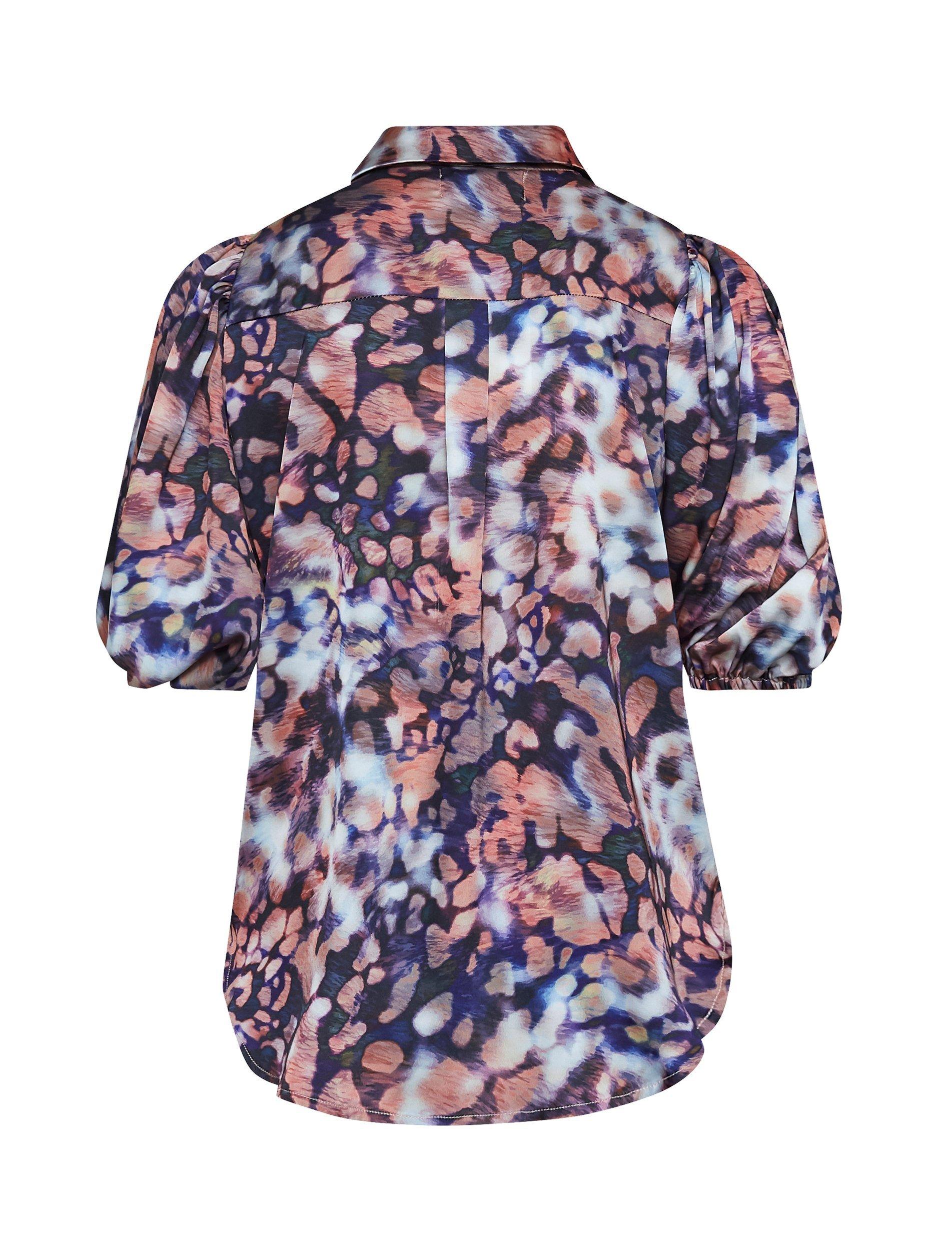 Product image 5 of 6, which shows Sisters Point Ella Abstract Animal Print Shirt, Multi, L