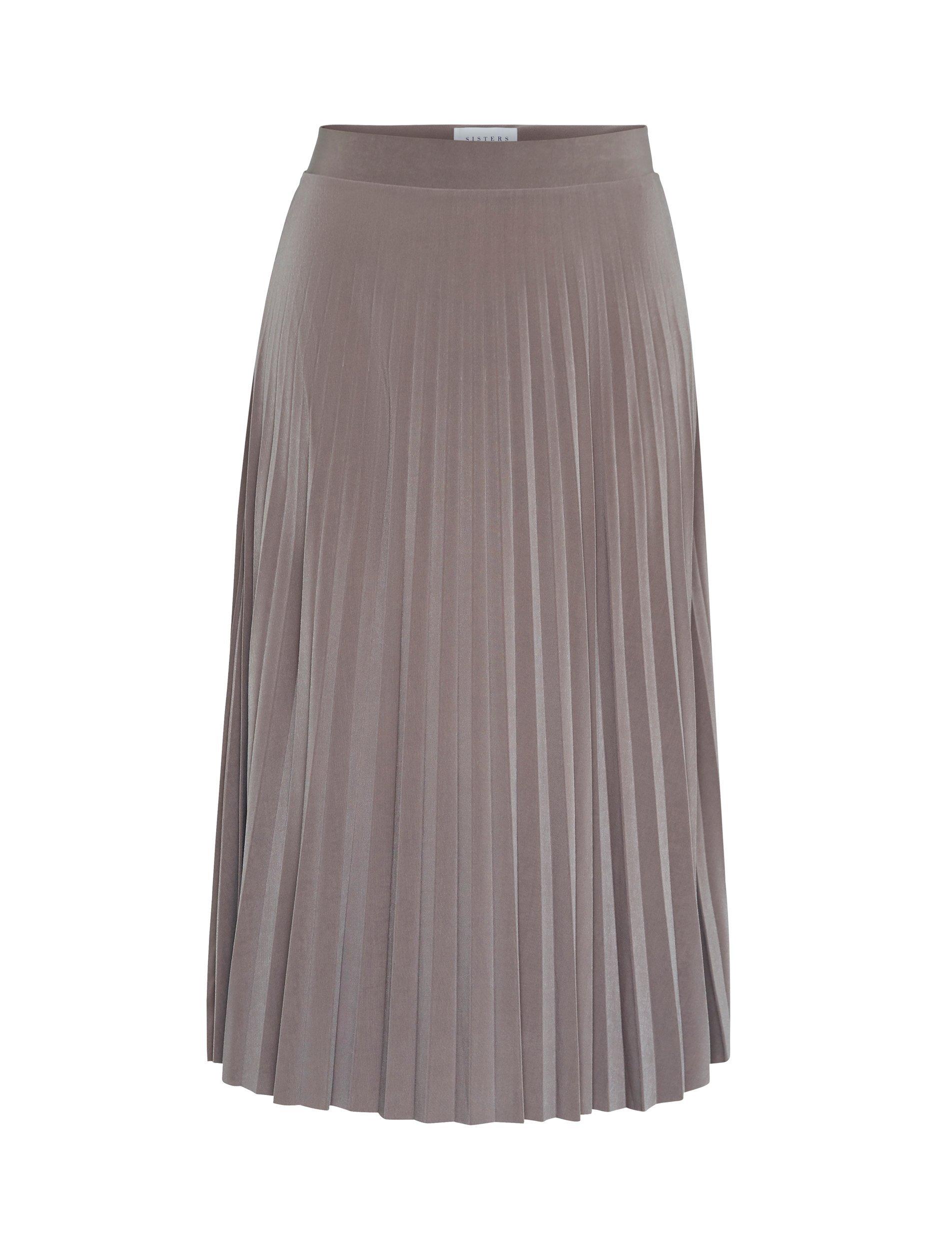 Product image 4 of 5, which shows Sisters Point Malou Pleated Midi Skirt, Cappuccino, XS