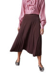 Sisters Point Malou Pleated Midi Skirt, Chocolate