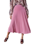 Sisters Point Malou Pleated Midi Skirt, Dusty Blush