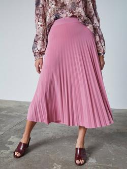 Sisters Point Malou Pleated Midi Skirt, Dusty Blush
