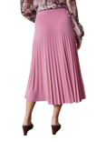 Sisters Point Malou Pleated Midi Skirt, Dusty Blush