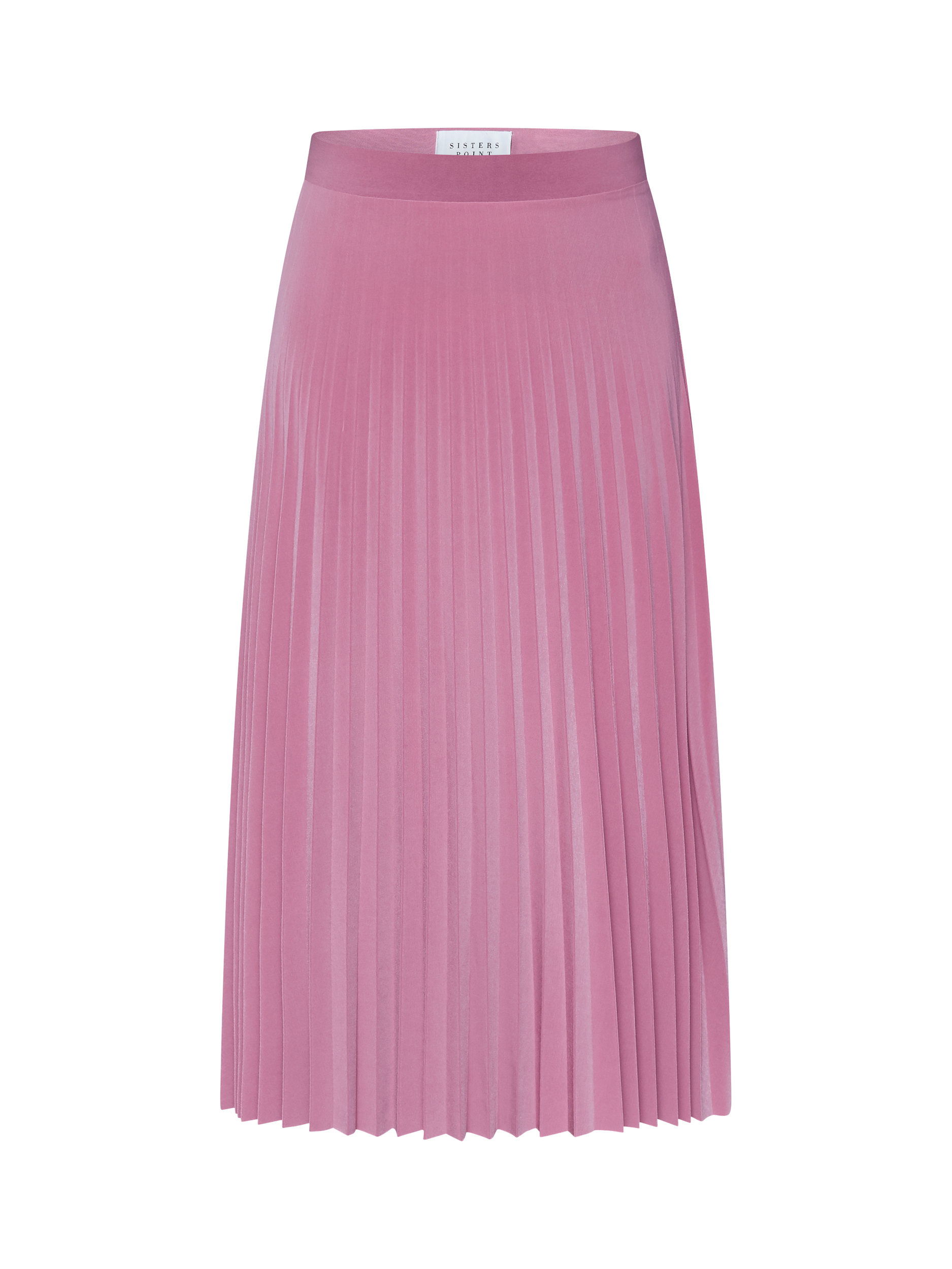 Product image 3 of 5, which shows Sisters Point Malou Pleated Midi Skirt, Dusty Blush, XS