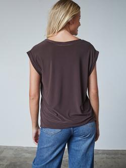 Sisters Point Low Cap Sleeve T-Shirt - view 2, Chocolate