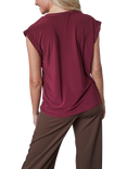 Sisters Point Low Cap Sleeve T-Shirt, Deep Bordeaux
