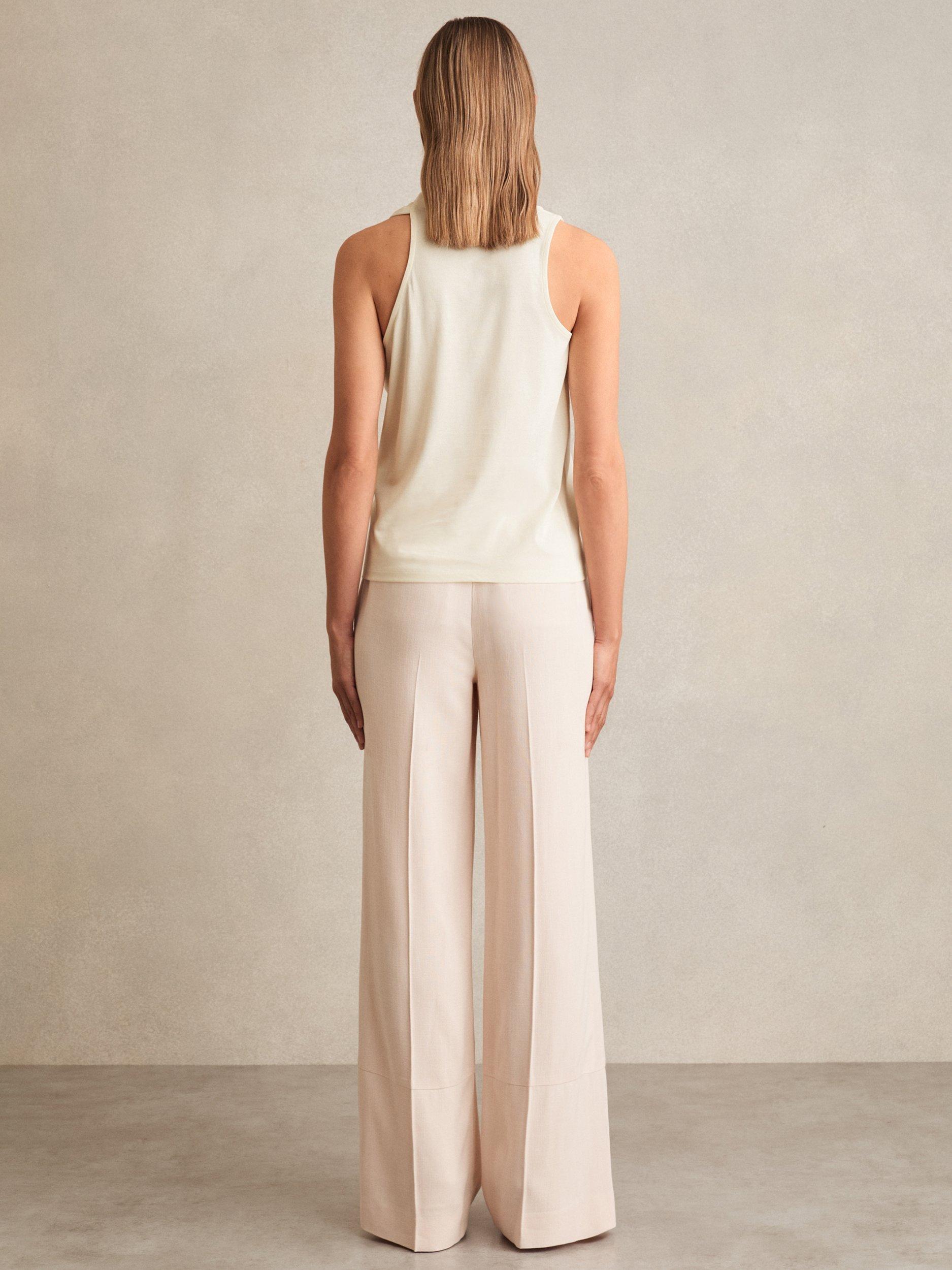 Product image 5 of 5, which shows Reiss Darla Cowl Neck Top, Ivory, XS