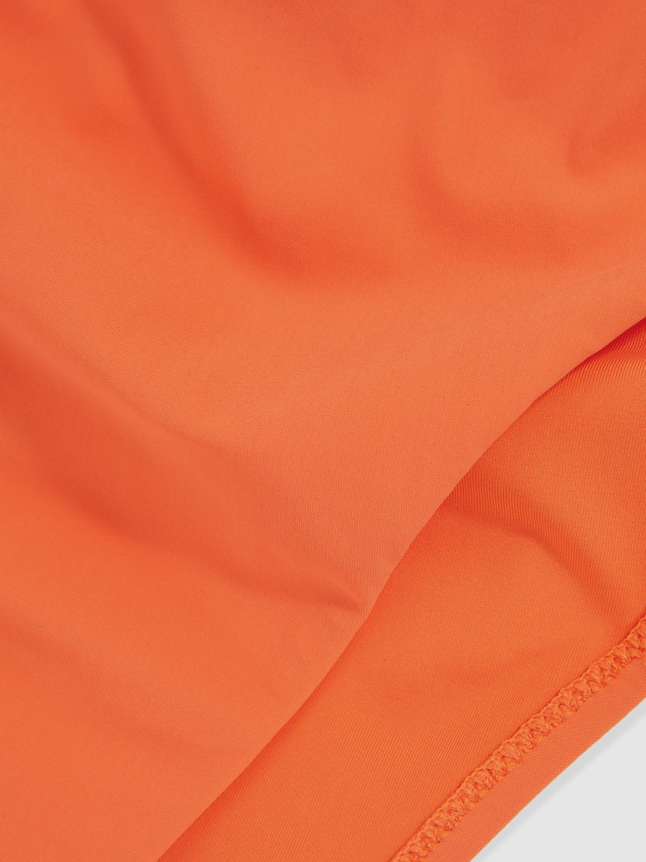 Product image 2 of 5, which shows Reiss Carina High Leg Bikini Bottoms, Coral Orange, 6