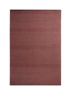 MADE Atwell Stripe Wool Rich Rug, Rust, Rust