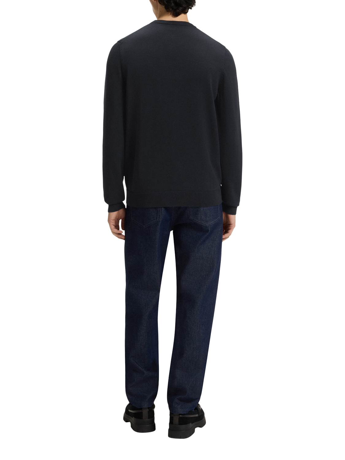 Product image 2 of 5, which shows HUGO BOSS HUGO Crew Neck Jumper, Navy, M