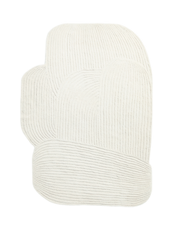 MADE Casey Pure Wool Rug, White, White