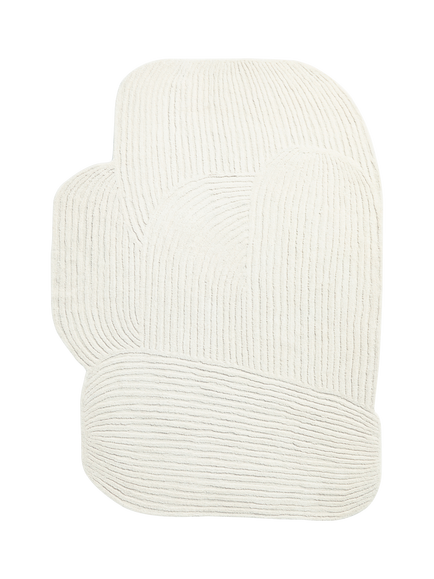 MADE Casey Pure Wool Rug, White, White