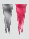Mango Bandanes Cotton Check Print Scarf, Pack of 2, Red