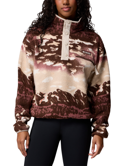 Columbia Women's Helvetia Print Fleece, Dark Stone, Dark Stone