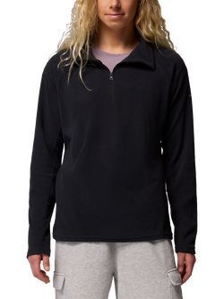 Columbia Women's Glacial 1/2 Zip Fleece, Black, Black