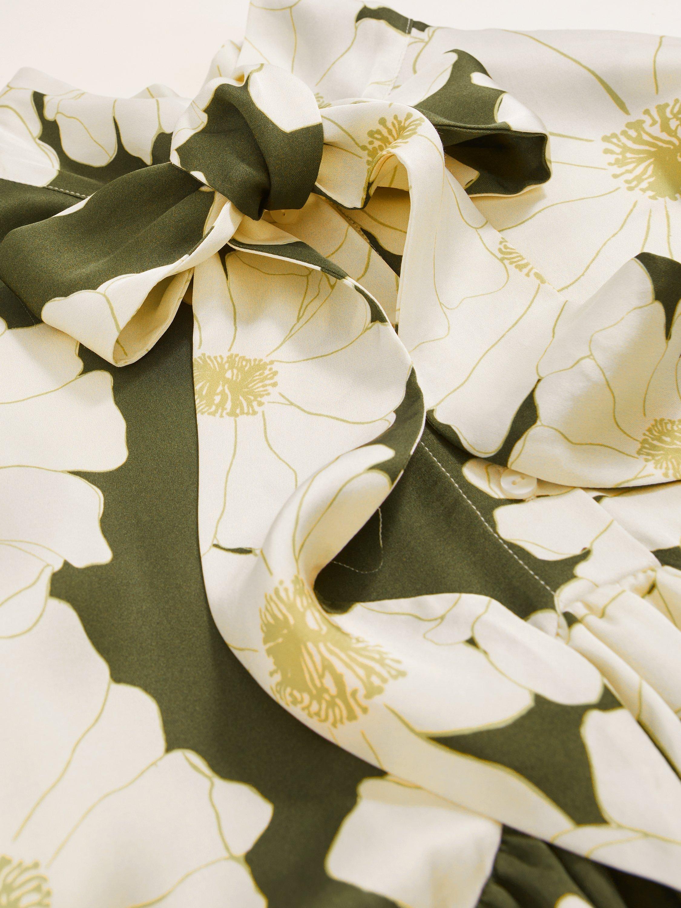 Product image 4 of 5, which shows Reiss Neva Floral Print Mini Dress, Ivory/Green, 8