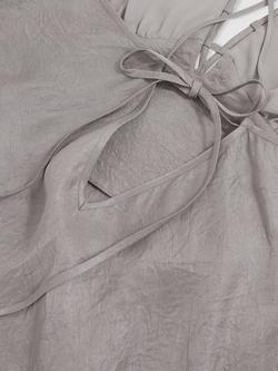 Reiss Vesper Crushed Satin Slip Dress, Grey - view 2, Grey