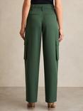Reiss Orla Wide Leg Cargo Trousers, Green