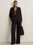 Reiss Petite Haisley Single Breasted Suit Blazer, Black