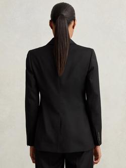 Reiss Petite Haisley Single Breasted Suit Blazer, Black - view 2, Black