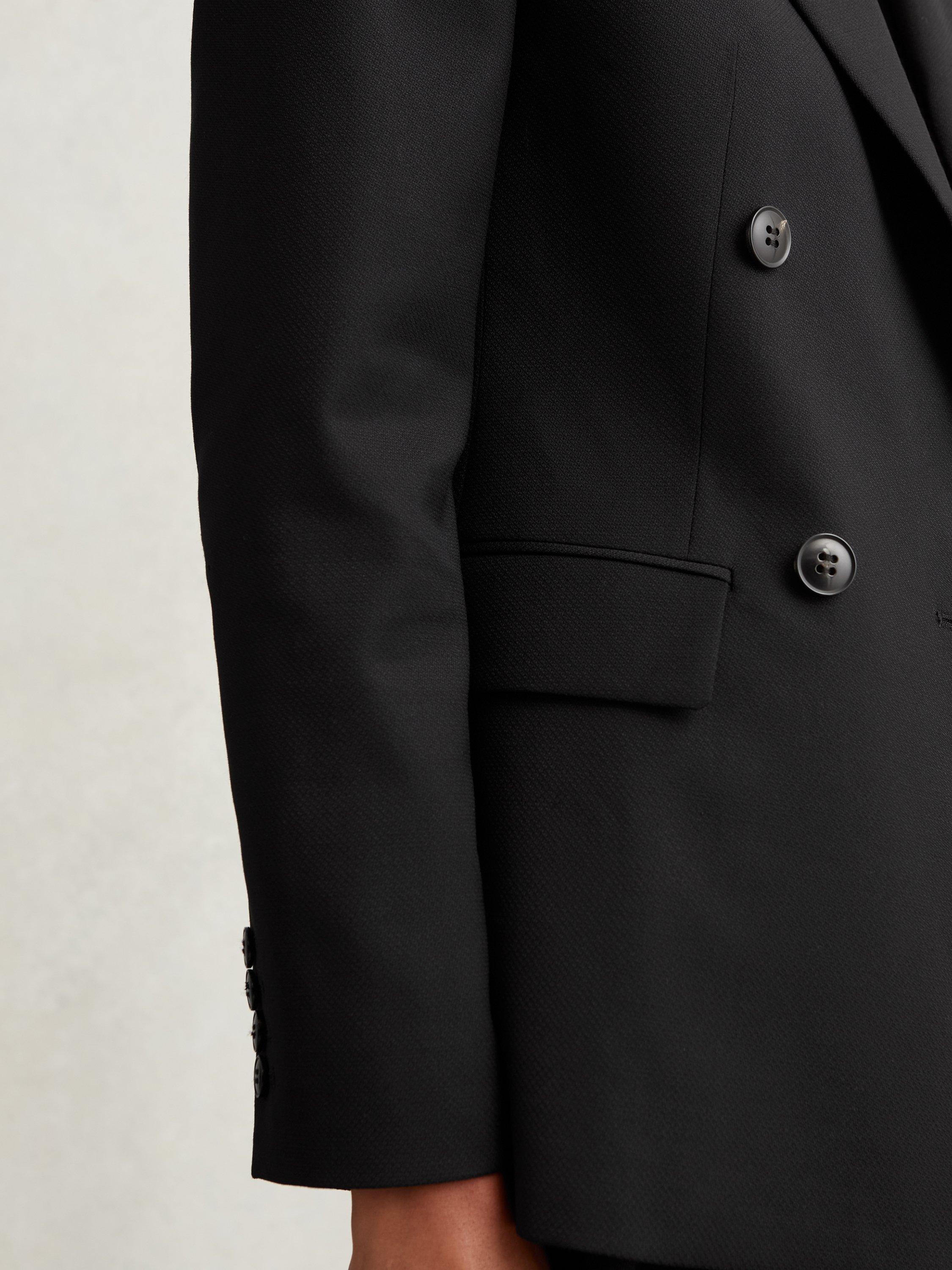 Product image 5 of 5, which shows Reiss Petite Haisley Single Breasted Suit Blazer, Black, 6Pt