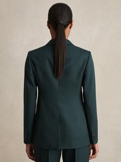 Reiss Petite Jade Wool-Blend Single-Breasted Suit Blazer, Green - view 2, Green