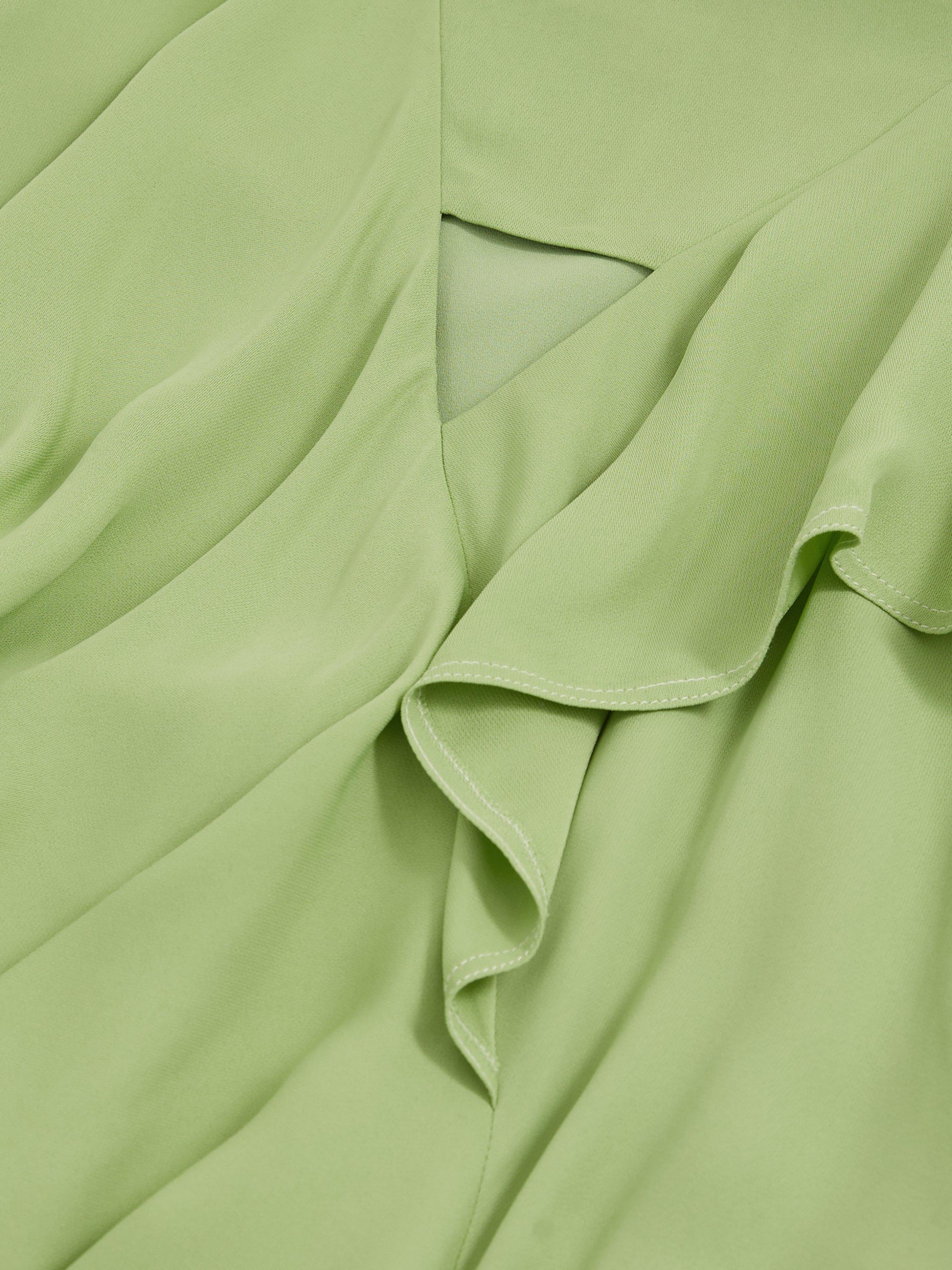 【海外限定】REISSワンピース☆Alba Asymmetric Ruffle Midi Dre Reiss Alba Ruffle-Trim Asymmetric-Hem Woven Midi Dress in