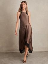 Phase Eight Meghan Lace Double Layer Dress, Navy