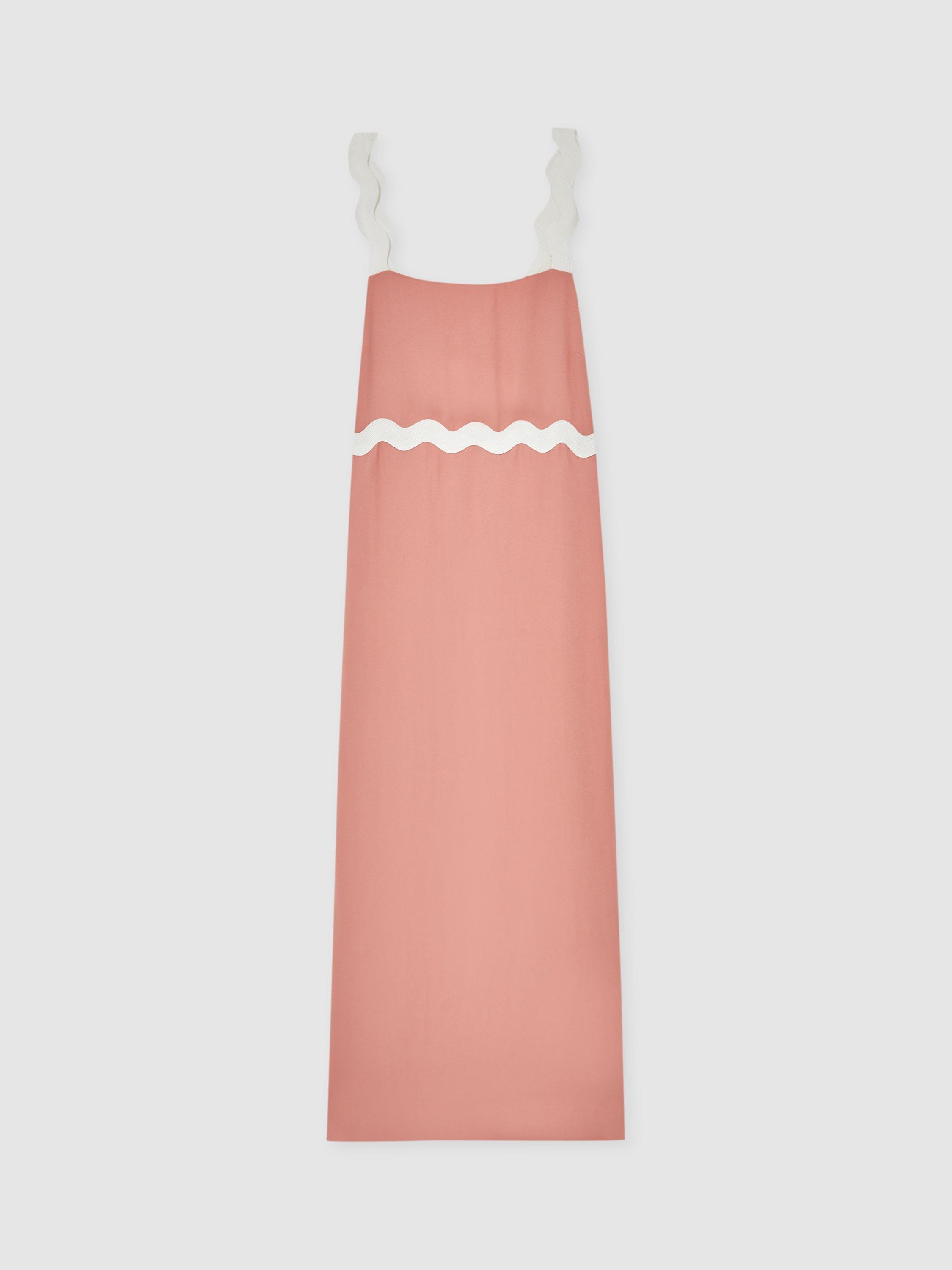 【海外限定】REISSドレス☆Asher Ric Rac Wave Midi Dress, Pink Reiss Asher Ric Rac Wave Midi Dress, Pink