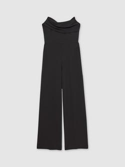 Reiss Ayla Bandeau Neck Jumpsuit - view 2, Black